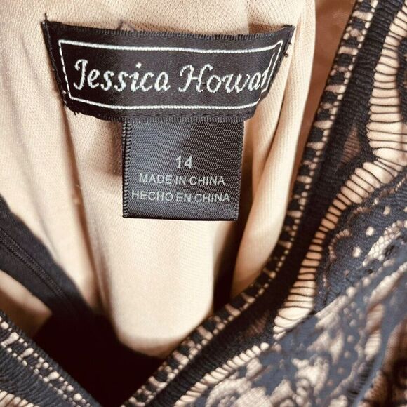 Jessica Howard Lace & Ruffle Cocktail Dress Size 14 | EUC - Picture 4 of 10